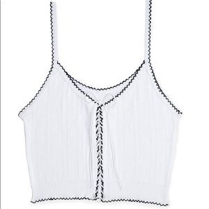 ISO - Pretties Pointelle Lace-Up Tank